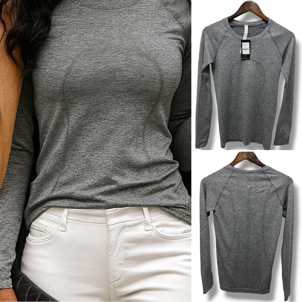 393 Lululemon Peloton | NWT Sri Lanka Swiftly Tech Long Sleeve 2.0 Gray (Size 6)